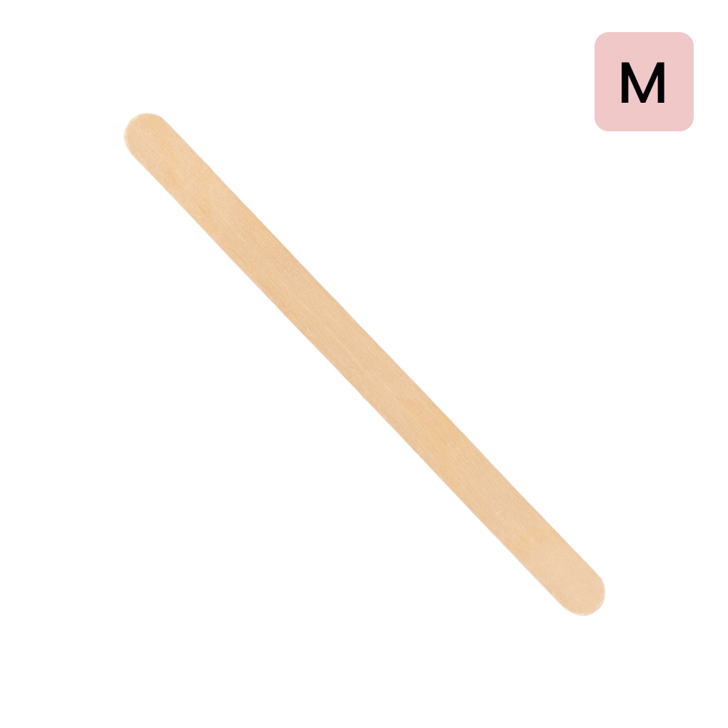 Kozmetická drevená špachtľa - medium - 100 ks